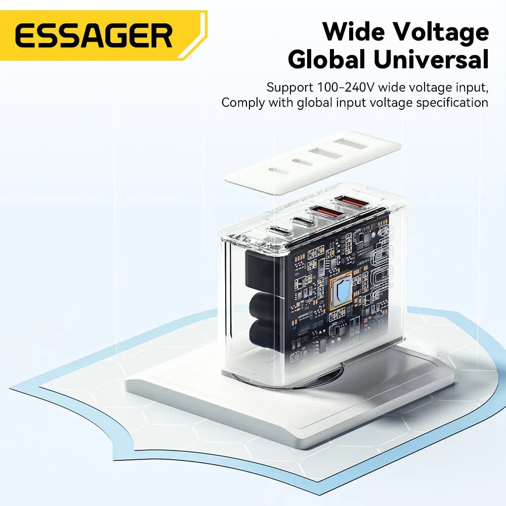 Essager 100W GaN USB-C Fast Travel Charger