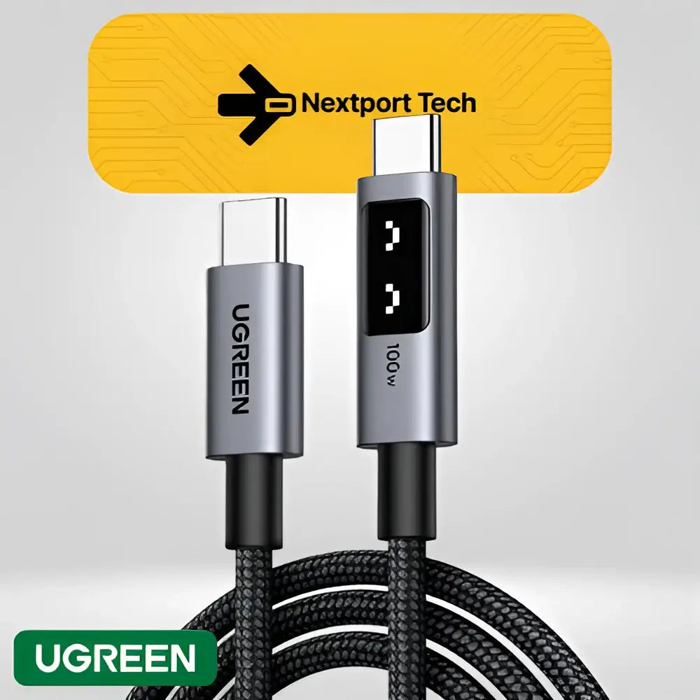 Câble UGREEN Uno 100W USB-C vers USB-C avec Écran LED Intégré (1m)