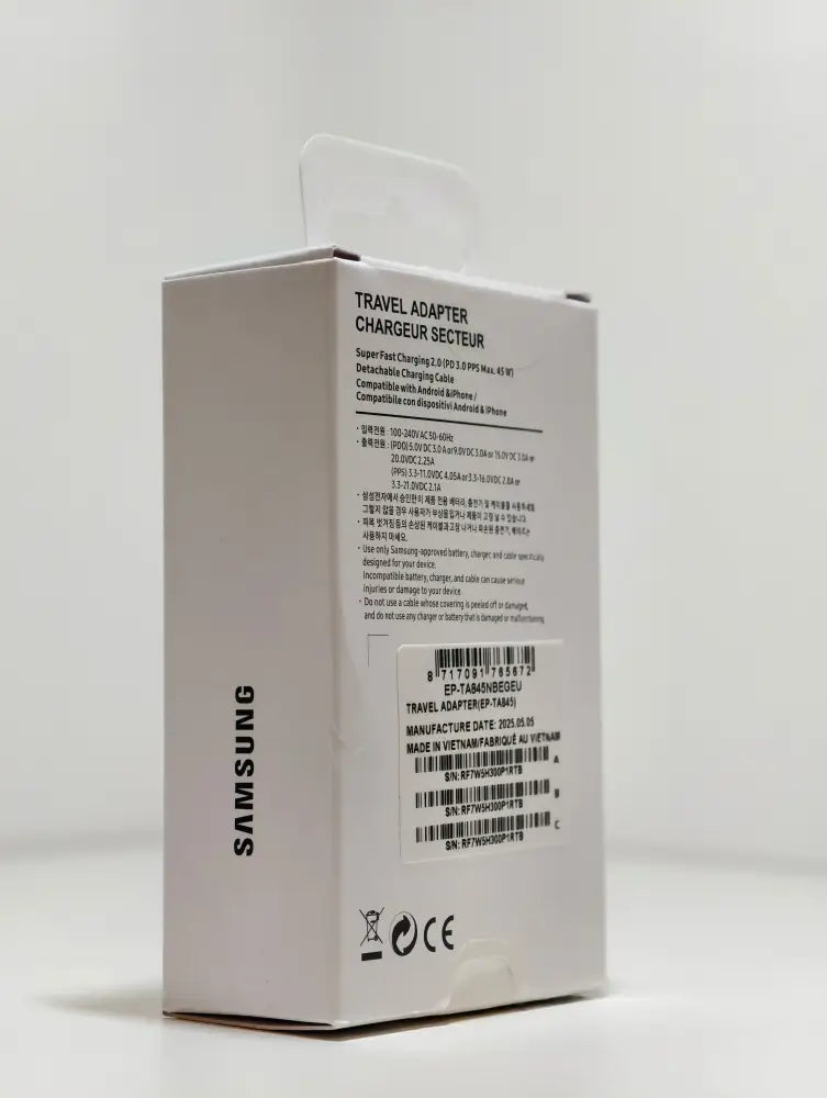 Chargeur Officiel Samsung 45W (EP-TA845) - Neuf Scellé (Super Fast Charging 2.0)